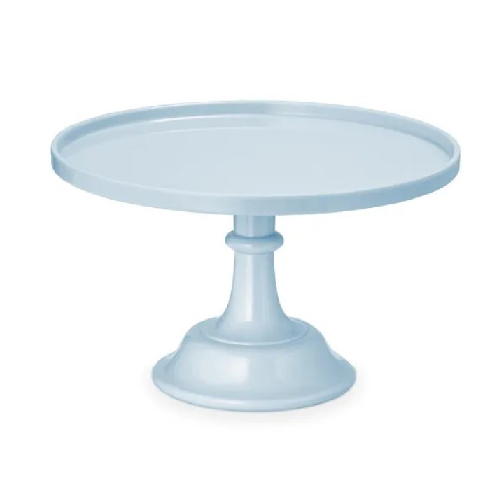 Prato Alto de Bolo Melamina Azul Claro - 24cm - Image 1