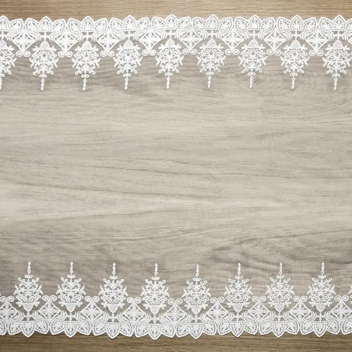 Faixa Marcador de Mesa com Renda Branca - Image 1