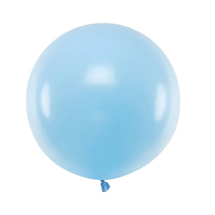 Balão Látex Azul Bebé - 60cm - Image 1