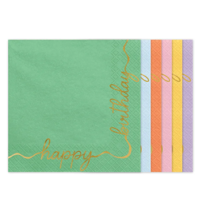 Guardanapos Happy Birthday - Pack.12 - Image 1