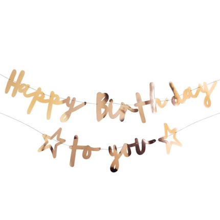 Guirlanda Dourada "HAPPY BIRTHDAY TO YOU"