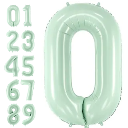 Balão Número Grande Verde Claro - 86cm