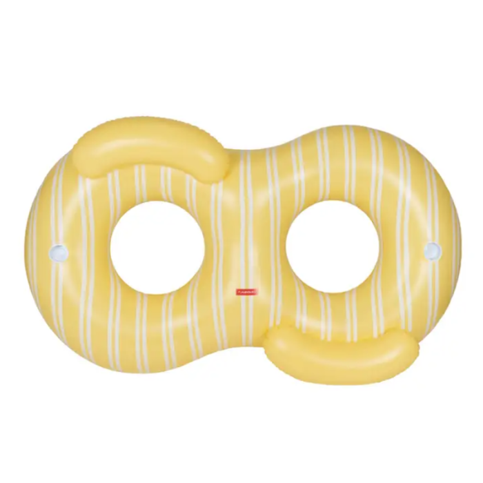 Flutuador Donut Duplo Amarelo- THE CLUB - Image 1