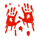 Adesivo Gel Sangue Mãos
