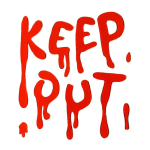 Adesivo Gel Sangue "Keep Out"
