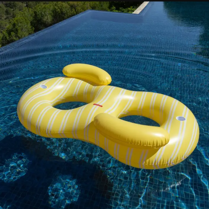 Flutuador Donut Duplo Amarelo- THE CLUB - Image 2