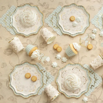 Copos Florais Beges e Ouro- Pack. 6 - Image 2