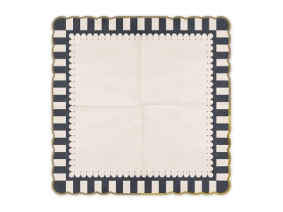 Guardanapos Creme e Preto- 33x33 cm - Image 2