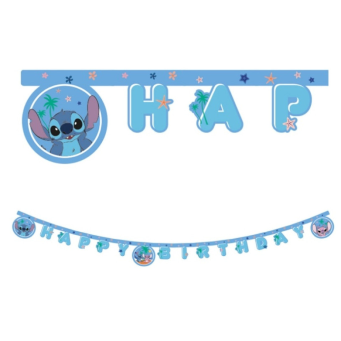 Banner "Happy Birthday" Stitch- 2M - Image 1