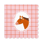 Guardanapos Cavalos Rosa- Pack.12
