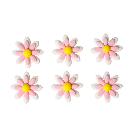 Figuras em Açúcar Margarida Rosa - Conj. 6