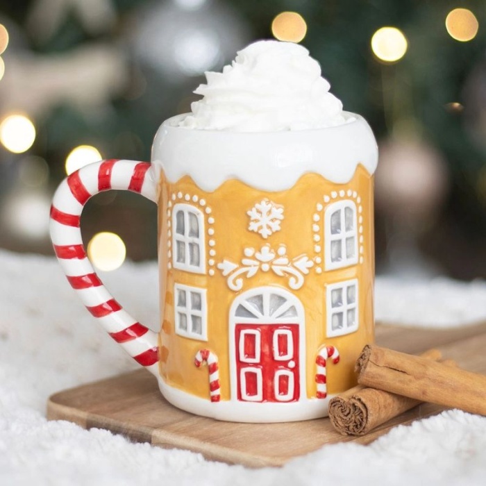 Caneca Natal Casa Gengibre 500ml - Image 1