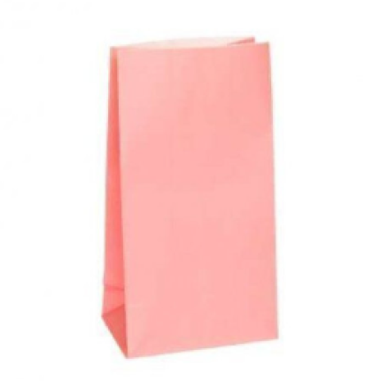 Sacos Papel Rosa Claro Doces - Pack 12