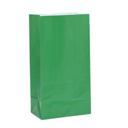 Sacos Papel Doces Verde - Pack 12