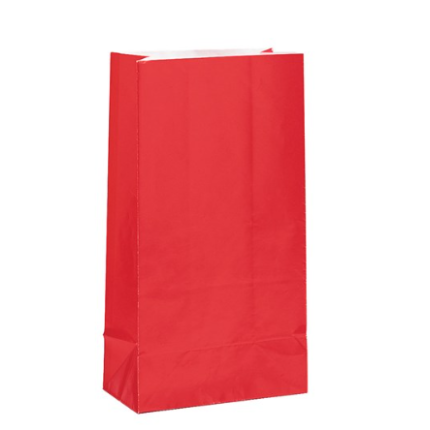 Sacos Papel Doces Vermelho - Pack 12