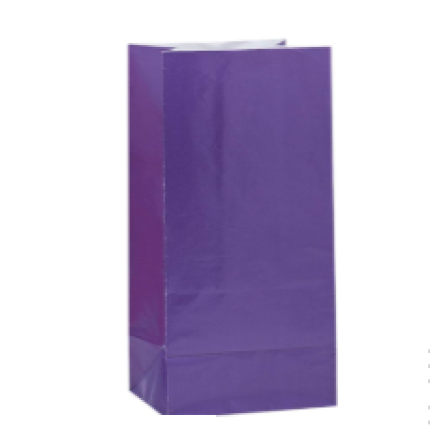 Sacos Papel Doces Roxo - Pack 12