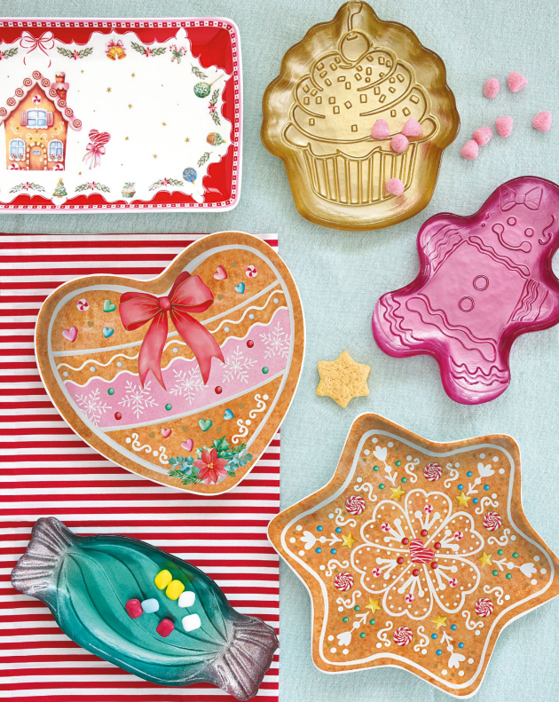 colecção easylife candy gengibre natal SWEET-CHRISTMAS 6 Prato Casa Gengibre Natal Sweet Christmas - Image 2