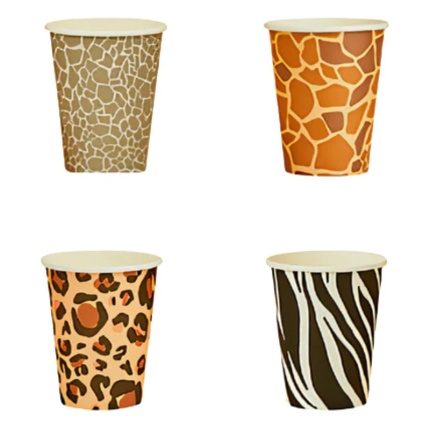 Copos Animal Print- Pack.8