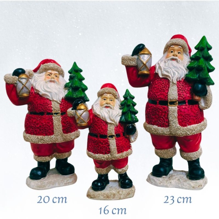 Pai Natal Em Rezina Com Árvore - 23Cm - Image 2