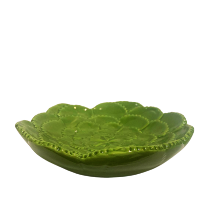 Prato de Servir Folha Verde - 15cm
