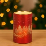 Lanterna Natal Vermelha com LED e Rotativa