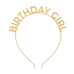 Bandolete Metal Birthday Girl Dourada