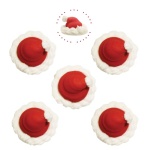 Figuras de Açúcar Chapéus de Pai Natal - Conj.5