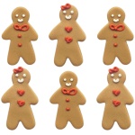 Figuras de Açúcar Bonecos Gingerbread - Conj.6