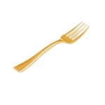 Mini Garfos de Plástico Douradas- Pack.25